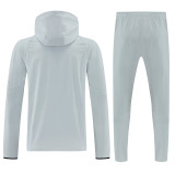 26/27 Algeria Grey Hooded Windbreaker Tracksuit