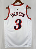 25/26 76ERS IVE RSON #3 White Retro Top Quality Hot Pressing Retro NBA Jersey