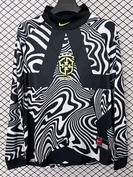 26/27 Brazil Home Hollywood Goalkeeper Long Sleeve Soccer Jersey