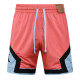 26/27 Flying Man Casual NBA Edition orange-red shorts#A2616