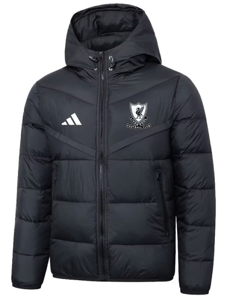 25/26 LIV Black Hooded Cotton Coat 连帽棉衣