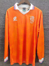1991/1992 Netherlands Home Long Sleeve Retro Soccer Jersey
