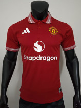 26/27 Man Utd Red Player Version Polo Shirts