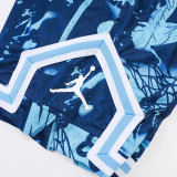 26/27 Flying Man Casual NBA Edition Blue of the Sea shorts#C2524