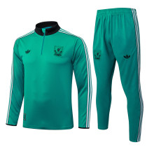 25/26 LIV Green Half Pull Tracksuit#B25132 (半拉链)