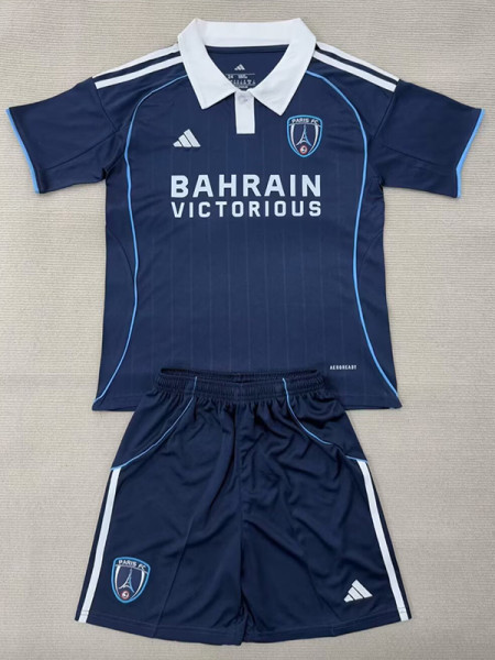 25/26 Paris FC Home Kids Soccer Jersey