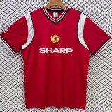 1985 Man Utd White Home Retro Soccer Jersey