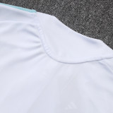 26/27 Argentina White Kids Half Pull Tracksuit ##E26003(童装/半拉链）
