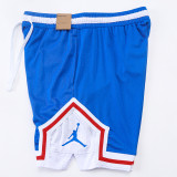 26/27 Flying Man Casual NBA Edition Mesh blue shorts#A2512