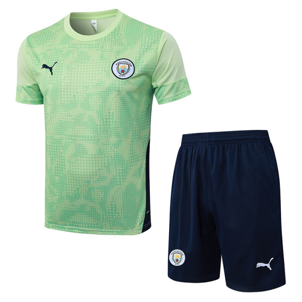 25/26 Man City Light Green Training Short Suit#D25268