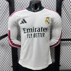 26/27 RMA Home Long Sleeve Player Version Soccer Jersey