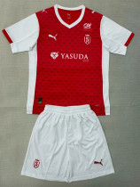 25/26 Reims Home Kids Soccer Jersey