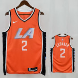 25/26 Clippers LEONARD# 2 Orange City Edition Top Quality Hot Pressing NBA Jersey
