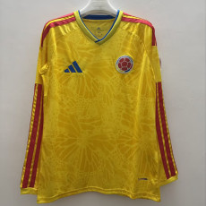 26-27 Colombia Home Long Sleeve  Soccer Jersey