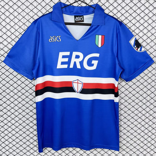 1991/1992 Sampdoria Home Retro Soccer Jersey