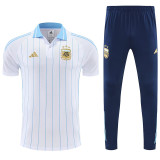 25/26 Argentina White polo shirts pants suit