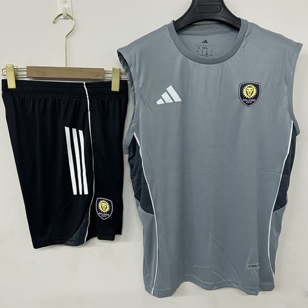 26/27 Orlando City Grey Tank top and shorts suit