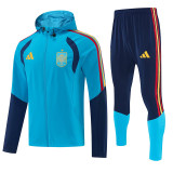 26/27 Spain Sky Blue Hooded Windbreaker Tracksuit