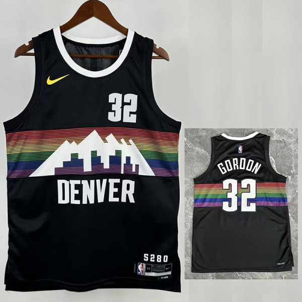 25/26 Nuggets GORDDN #32 Black City Edition Top Quality Hot Pressing NBA Jersey