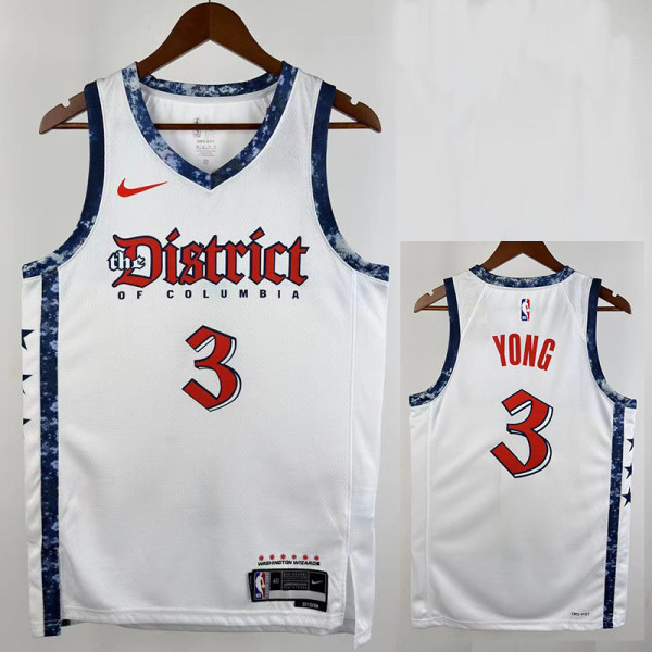 24-25 Wizards YONG # 3 White City Edition Top Quality Hot Pressing NBA Jersey