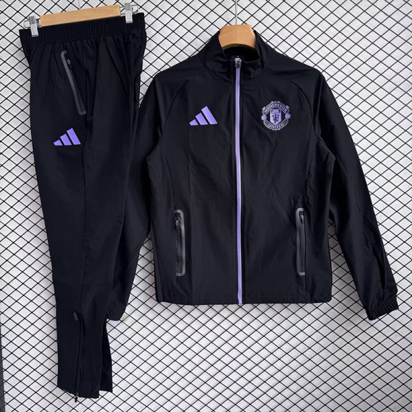 26/27 Man Utd Black Windbreaker Tracksuit