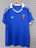 2026 Zaragoza Special Edition Retro Blue Fans Soccer Jersey(带复古章)