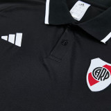 25/26  River Plate Black polo shirts pants suit