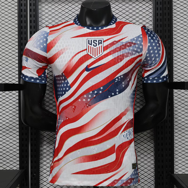 26-27 USA World Cup Commemorative Edition Ribbon Player Version Soccer Jersey