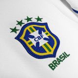 1998 Brazil White Retro Soccer Jersey