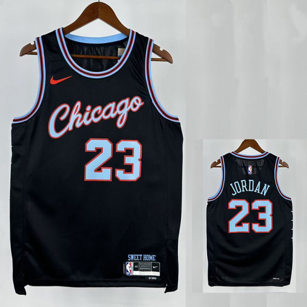 25/26 BULLS JORDAN # 23 Black City Edition Top Quality Hot Pressing NBA Jersey