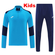 26/27 HM Lake Blue Kids Half Pull Tracksuit#816湖蓝(童装半拉链)