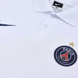 25-26 PSG White polo shirts pants suit