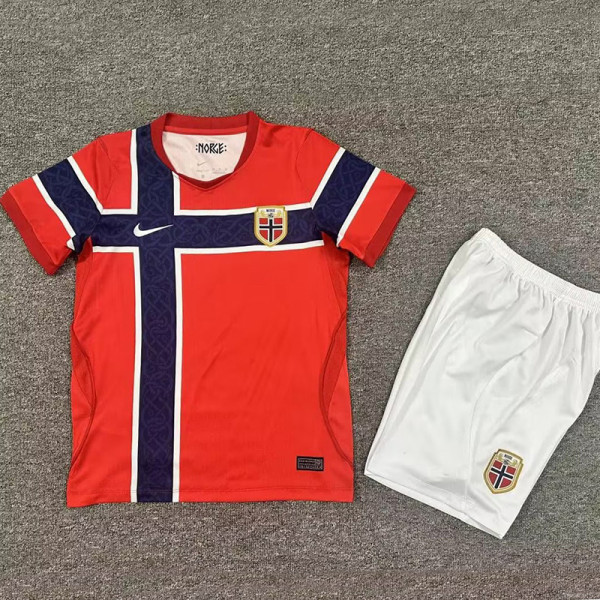 26-27  Norway Home Kids Soccer Jersey