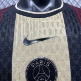 25/26 PSG Special Edition Red Brown Player Version Soccer Jersey