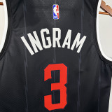 25/26 Raptors INGRAM # 3 Black City Edition Top Quality Hot Pressing NBA Jersey