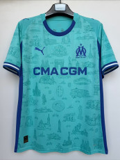 25/26 Marseille Goalkeeper Lake Blue1:1 Fans Soccer Jersey