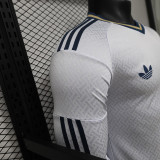 25-26 Italy Away Long Sleeve Player Version Soccer Jersey