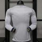 25-26 Italy Away Long Sleeve Player Version Soccer Jersey