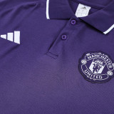 25/26 Man Utd Purple polo shirts pants suit