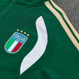 26-27 Italy Green Hooded Windbreaker Tracksuit