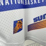 25/26 Suns White MN Retro Edition Short Shirts