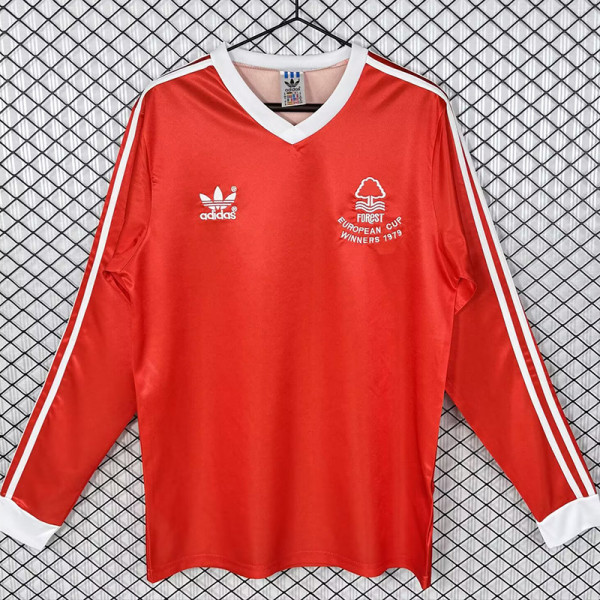1977/1980 Nottingham Home Long Sleeve Retro Soccer Jersey
