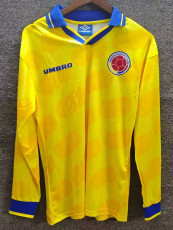 1994 Colombia Home Long Sleeve Retro Soccer Jersey
