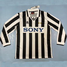 1995/1996 JUV Home Long Sleeve Retro Soccer Jersey