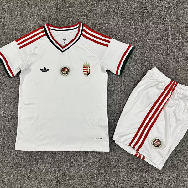 25-26 Hungary Away Kids Soccer Jersey