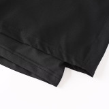 2026 NK Black Double Layered Sports Shorts#N1002金标黑色