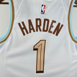 22/23 Cavaliers HARDEN #1White City Edition Top Quality Hot Pressing Retro NBA Jersey