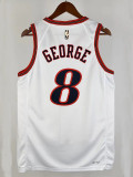 25/26 76ERS GEORGE #8White Retro Top Quality Hot Pressing Retro NBA Jersey