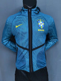 2026 Brazil Dark Blue Hooded Double Layered Appearance Suit