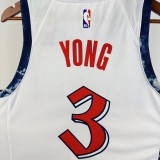 24-25 Wizards YONG # 3 White City Edition Top Quality Hot Pressing NBA Jersey